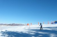 noch unsicher, aber bald auf der schwarzen Piste