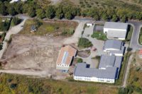 Blick von oben - der Sportplatz entsteht