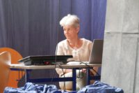 gleich geht´s los - Lichtpult und Projektionen sind bereit