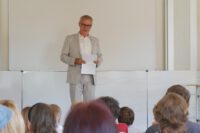 und eine kleine Begrüßungsrede vom Schulleiter
