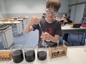 ph-Wertbestimmung von Tümpelwasser, lecker